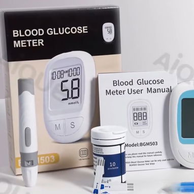 Kit completo glucosa en sangre/azúcar/50 pruebas + glucómetro - Img 118634985