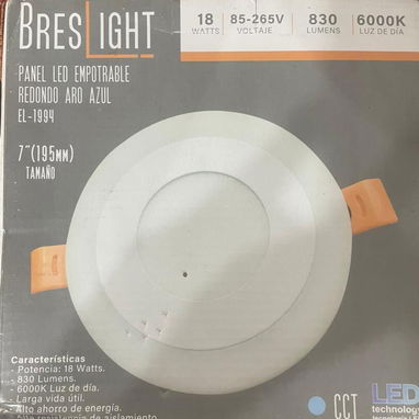 Lámpara de techo empotrada con panel LED de doble color blanco frío+azul. - Img 124738063