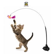 JUGUETE PARA GATOS / Vara interactiva con pájaro y plumas - Img 56494238