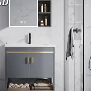 Lavamano con Mueble de baño y botiquín con luz Led - Img 57803100