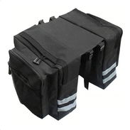 Bolsa Doble Impermeable Para Bicicleta 13.21 Gal Con Ganchos Ajustables Y Ribete Reflectante Negro 🔶 $28 - Img 57514011