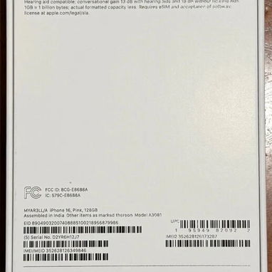 nuevo iPhone 16 rosa de Apple, 128 GB, completamente - Img 123147703