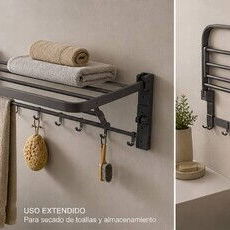 Excelente regalo para tu hogar: Toallero Plegable de Pared con Ganchos  💲 PRECIO: 25 USD 📞56249037 - Img 121939531