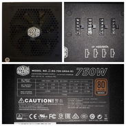 📌 Producto: Fuente de Poder Cooler Master RS‑750‑AMAA‑B1 - Potencia real: 750W - Certificación: 80+ Bronze (eficien - Img 57944420