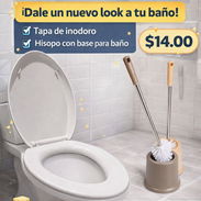 🚽✨TAPA DE INODORO + HISOPO CON BASE PARA BAÑO! ✨ - Img 56595752