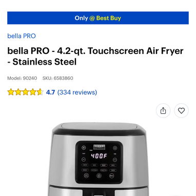 Freidora de aire bella pro nuevas en su caja 4.2 qto - Img 120425208