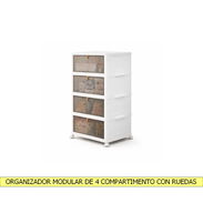 ORGANIZADOR MODULAR DE 4 COMPARTIMENTO CON RUEDAS - Img 55759055