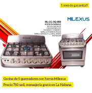 Cocina con horno de 5 quemadores Milexus - Img 45585041
