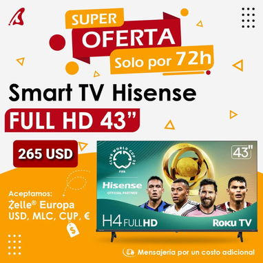 Smart TV Full HD con aplicaciones, cajita y soporte a la pared - Img 111208176