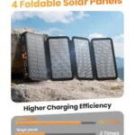 SOARAISE Cargador Solar Power Bank – Cargador Portátil Inalámbrico de 48000mAh - Img 128059942