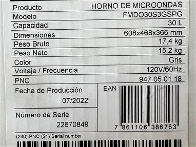 En la habana  Horno Microwave new en su caja grande de 30L de capacidad - Img 66139494