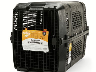 Guacal(Transportadora) rígida premium ultra, negra grande(XG) para perro o gato EveryYay - Img main-image