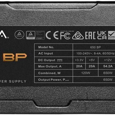 Fuente de alimentación EVGA - 650 BP, 80+ BRONZE 650W 52815418 - Img 120725847
