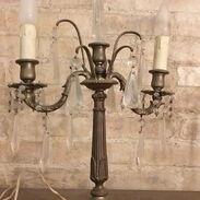 En venta pareja de lámparas de mesa de bronce tipo candelabros - Img 45262896