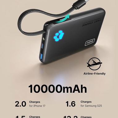 🔋 POWER BANK INIU 10000MAH 45W USB-C INTEGRADO + LINTERNA – ENVÍO DISPONIBLE + GARANTÍA - 7/7