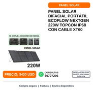 PANEL SOLAR BIFACIAL PORTÁTIL ECOFLOW NEXTGEN 220W - Img 58444807