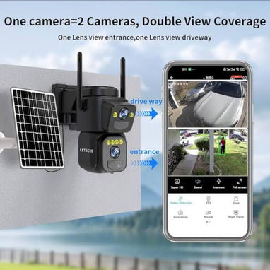 Cámara de seguridad Solar Wifi 2 lentes 8 Mpx - Img 127723354