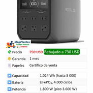 ECOFLOW Delta 3  Potencia 1800W Pico 3600W - Img 58375008