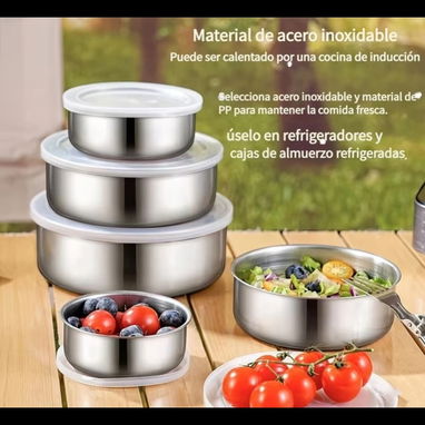 Set de 5 cazuelas de acero inoxidable - Img 123151424