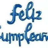 Feliz Cumpleaños Inflable Azul Oscuro - Img 55868251