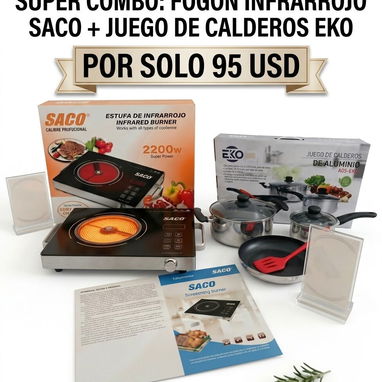 Combos de fogones infrarrojos e induccion con calderos - 3/7