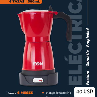 ☕ CAFETERA ELECTRICA 🔴ROJA ⚫NEGRA ⚪ACERO 🔴 EÓN ♦️6 TAZAS 💲 40 USD - Img 116793738