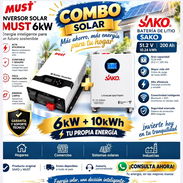 En venta: COMBO Inversor must de 6kw + Batería Sako de 10kw - Img 58478337