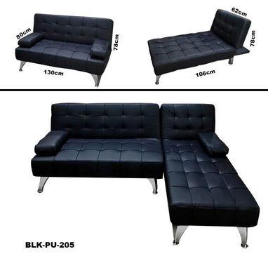 Sofá cama con porta vasos, baúl y toma corriente - 3/10