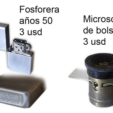 Fosforera , minibotellitas de coca cola y microscopio en venta en venta - Img 125524726