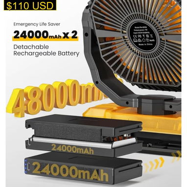 VENTILADOR RECARGABLE 48000 mAh - Img 126349170