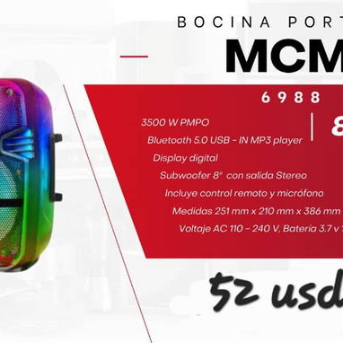 Bosinas recargables chiquitas mediana y grandes con microfonos - Img 118759630
