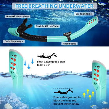 Kit de careta y snorkel/ visores de cristal templado - Img 121247867
