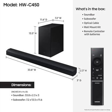 Barra de sonido Samsung HW-C450 2.1ch - Img 124046966