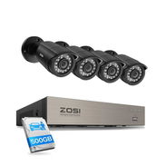 ZOSI - Sistema de cámaras de seguridad para el hogar de 8 canales 1080P con disco duro de 1 TB, H.265+ 8 canales 5MP - Img 56488576