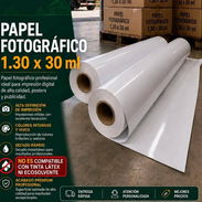 Rollos de papel fotográfico brillo Medidas 1.30 x 30m Medidas 130 x 50m Precio 180 USD - Img 58182497