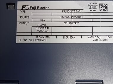 Variadores FRENIC-MINI  Fuji Electric mod 2C2S-6J 55815163 - Img 64401206
