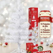 🎄 ¡HERMOSO ÁRBOL DE NAVIDAD BLANCO (18 pulgadas / 45.7 cm)! 🎄 Adelántate a las festividades y dale un toque elegante - Img 58399215