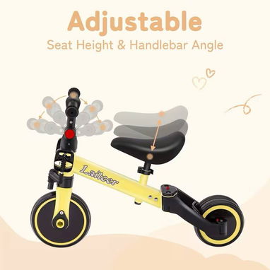 Triciclo Convertible 3 en 1 para Niños Azul - 5/5