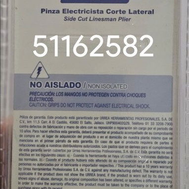 Alicate Pinza Electricista Mecanico Herramienta - Img 119673258