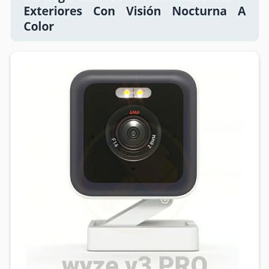 Cámara WYZE Cam V3 Pro 2K Cámara De Seguridad Wi-Fi Para Interiores Y Exteriores Con Visión Nocturna A Color - Img 110826920