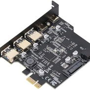Tarjeta PCIe a USB 3.2 Gen 1 5Gbps | 5 Puertos USB (3 Tipo A + 2 Tipo C) - Img 56130110