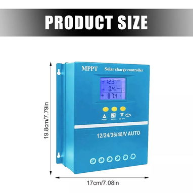 Controlador de carga Solar MPPT automático, regulador inteligente USB Dual para plomo-ácido/litio, pantalla LCD, - Img 83925888