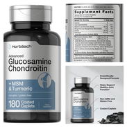 Glucosamina + Cúrcuma + MSM + Condroitina - 180 cápsulas recubiertas . - Img 52752314