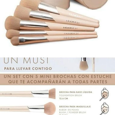 ✨️SET DE 5 BROCHAS DE LUJO CON ESTUCHE✨️ - 3/3
