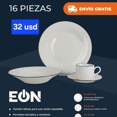 Set de Vajilla de Porcelana - 2/3