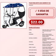 TOLDO PARA MOTO AZUL MARINO D1102 . - Img 57897852