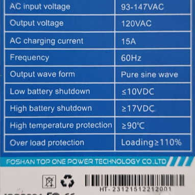 Inversor de onda sinusoidal pura 1200w - Img 123117880