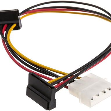 ¡¡¡¡¡¡Cable Molex a Dual SATA Cable de alimentación, 4 pines Molex macho a doble serie ATA hembra, 14 pulgadas  53274327 - 3/5