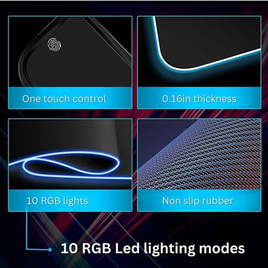 Mousepad de Mouse RGB con carga inalámbrica de 15W 🌐 19.99 USD - 6/10