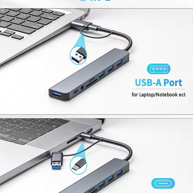 Tengo adaptador 8 en 1 para que conecte su móvil al mismo y descargue o utilice cualquier tipo de tarjeta, usb etc..!! - Img 83608532